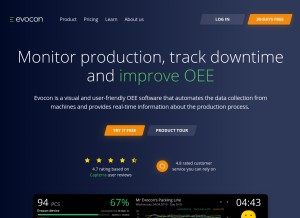 How evocon.com looks like on a tablet such as an iPad.