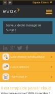 How evok.ch looks like on a mobile device such as an iPhone.