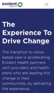 How evolenthealth.com looks like on a mobile device such as an iPhone.