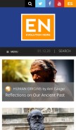 How evolutionnews.org looks like on a mobile device such as an iPhone.