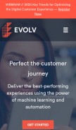 How evolv.ai looks like on a mobile device such as an iPhone.