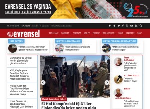 How evrensel.net looks like on a tablet such as an iPad.