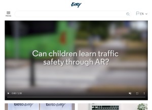 How evry.com looks like on a tablet such as an iPad.