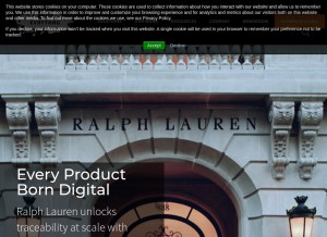 How evrythng.com looks like on a tablet such as an iPad.