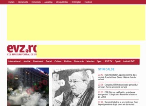 How evz.ro looks like on a tablet such as an iPad.