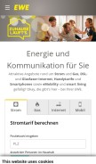 How ewe.de looks like on a mobile device such as an iPhone.