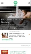How ewg.org looks like on a mobile device such as an iPhone.