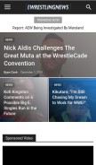 How ewrestlingnews.com looks like on a mobile device such as an iPhone.