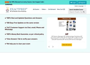 How exactprep.com looks like on a tablet such as an iPad.