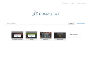 How exalead.com looks like on a tablet such as an iPad.