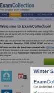 How examcollection.com looks like on a mobile device such as an iPhone.