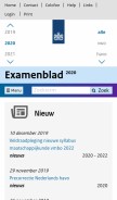 How examenblad.nl looks like on a mobile device such as an iPhone.