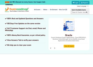 How examroadmap.com looks like on a tablet such as an iPad.