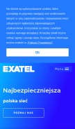 How exatel.pl looks like on a mobile device such as an iPhone.