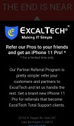 How excaltech.net looks like on a mobile device such as an iPhone.