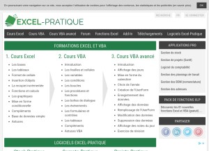 How excel-pratique.com looks like on a tablet such as an iPad.