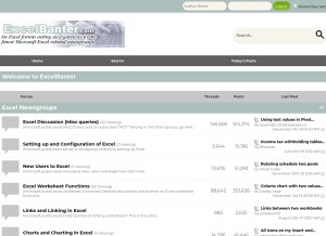 How excelbanter.com looks like on a tablet such as an iPad.
