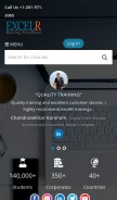How excelr.com looks like on a mobile device such as an iPhone.
