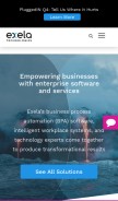 How exelatech.com looks like on a mobile device such as an iPhone.