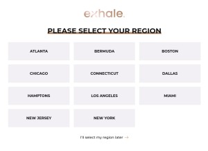 How exhalespa.com looks like on a tablet such as an iPad.