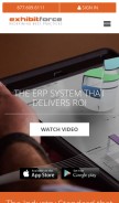 How exhibitforce.com looks like on a mobile device such as an iPhone.