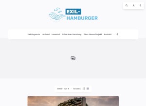 How exil-hamburger.de looks like on a tablet such as an iPad.