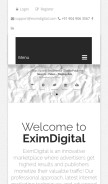 How eximdigital.com looks like on a mobile device such as an iPhone.