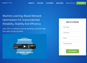 How exinda.com looks like on a tablet such as an iPad.