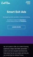 How exitbee.com looks like on a mobile device such as an iPhone.