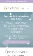 How exitpro.com looks like on a mobile device such as an iPhone.