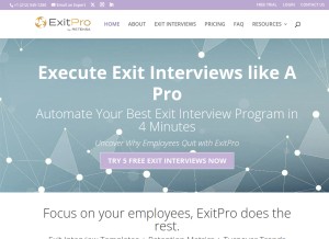 How exitpro.com looks like on a tablet such as an iPad.