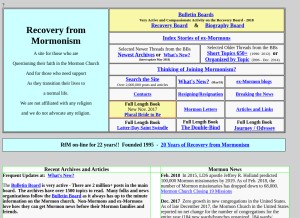 How exmormon.org looks like on a tablet such as an iPad.