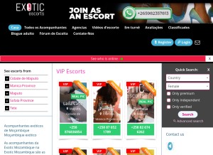 How exoticmozambique.com looks like on a tablet such as an iPad.