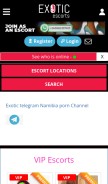 How exoticnamibia.com looks like on a mobile device such as an iPhone.
