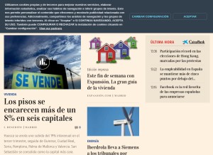 How expansion.com looks like on a tablet such as an iPad.