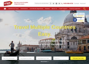 How expatexplore.com looks like on a tablet such as an iPad.