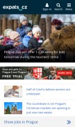 How expats.cz looks like on a mobile device such as an iPhone.