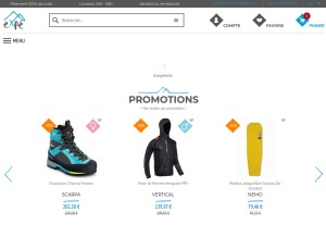 How expe.fr looks like on a tablet such as an iPad.