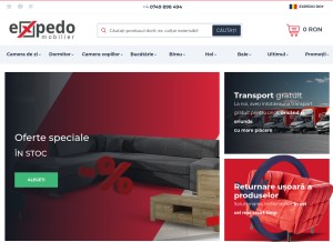 How expedo.ro looks like on a tablet such as an iPad.