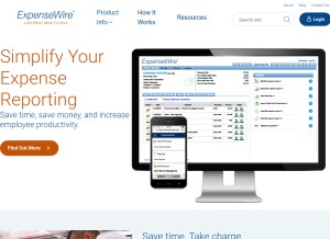 How expensewire.com looks like on a tablet such as an iPad.