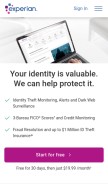 How experian.com looks like on a mobile device such as an iPhone.