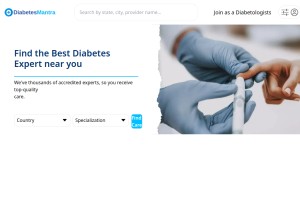 How expert.diabetesmantra.com looks like on a tablet such as an iPad.