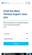 How expert.mantrafit.co looks like on a mobile device such as an iPhone.