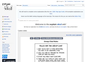 How explainxkcd.com looks like on a tablet such as an iPad.