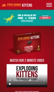 How explodingkittens.com looks like on a mobile device such as an iPhone.