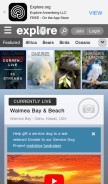 How explore.org looks like on a mobile device such as an iPhone.
