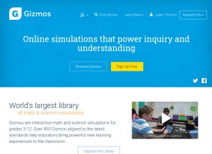 How explorelearning.com looks like on a tablet such as an iPad.