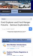 How explorerforum.com looks like on a mobile device such as an iPhone.