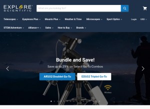 How explorescientificusa.com looks like on a tablet such as an iPad.