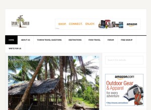 How exploretraveler.com looks like on a tablet such as an iPad.